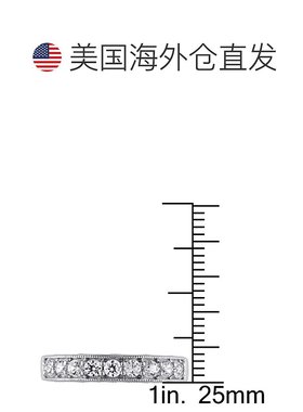 美国直邮4/5 CT TGW 打造 925 纯银白色蓝宝石周年纪念戒指