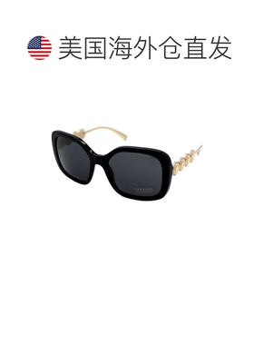 自营Versace Women's Square 53mm Sunglasses - black 美国奥莱