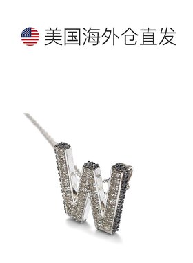 自营 Suzy Levian 纯银蓝宝石和钻石装饰字母吊坠 - 蓝色 美国奥