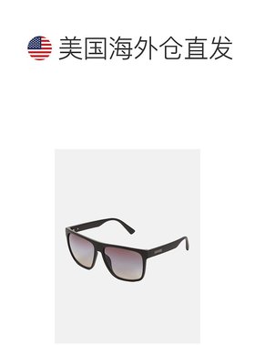 自营 guess大方形太阳镜 - 黑色蛇皮 美国奥莱直发
