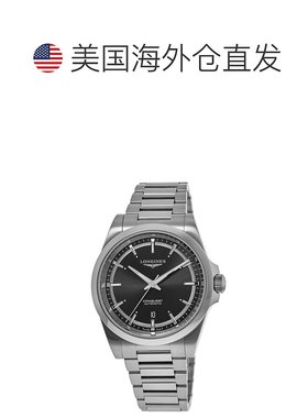 自营Longines Conquest Automatic Black Dial Steel Men's Watch