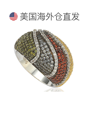 自营 Suzy Levian 异国情调纯银方晶锆石戒指 - 多色 美国奥莱直