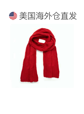 自营portolano带电缆的矮胖围巾-樱桃红 美国奥莱直发
