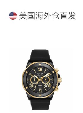 自营Bulova Men's Marine Star Black Dial Watch - black 美国奥