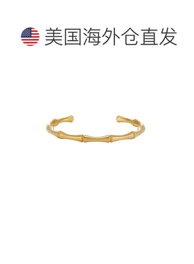 自营adorniaTarnish Resistant 18k Gold Plated Bamboo Cuff - g