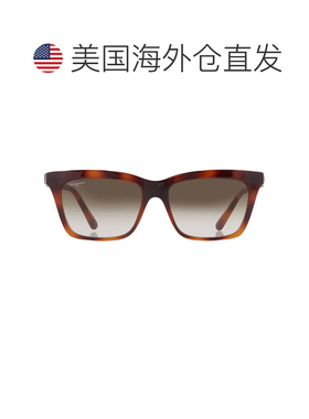 自营Salvatore Ferragamo Grey Gradient Rectangular Ladies Sun