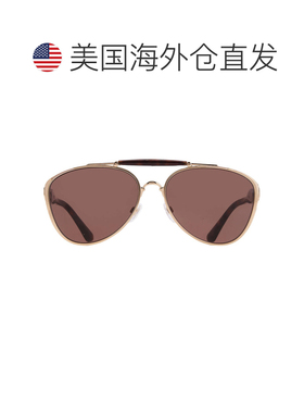 自营Burberry Dark Brown Pilot Men's Sunglasses BE3160 110973