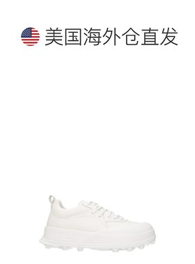 自营 Jil Sander Leather Men's Sneakers - white 美国奥莱直发