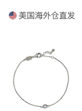 自营 Suzy Levian .25 ct TDW 14K 黄金钻石单石手链 - 白色 美国