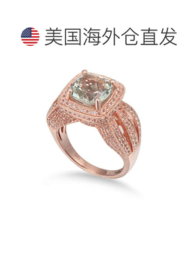 自营Suzy Levian 纯银 4.9 TCW 绿色紫水晶戒指 - 绿色 美国奥莱
