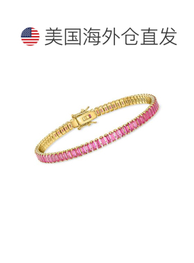 自营RS Pure by Ross-Simons Lab-Grown Pink Sapphire Tennis Br
