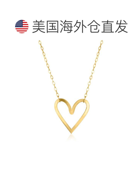 自营RS Pure by ross-simons意大利10kt黄金心形项链-18 in 美国