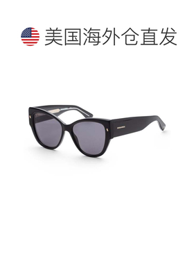 自营Dsquared2女式56mm黑金太阳镜-黑金 美国奥莱直发