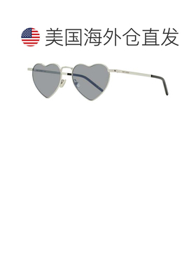 自营saint laurent圣罗兰男女通用金属LouLou太阳镜SL 301 014银/