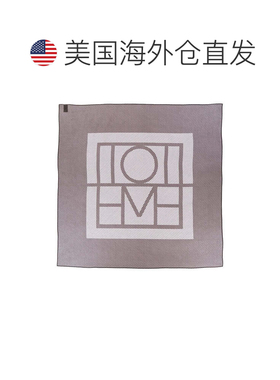 自营toteme图腾字母组合图案真丝围巾-蓝色 美国奥莱直发