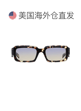 自营Prada Blue Yellow Gradient Rectangular Men's Sunglasses