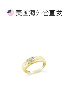 自营 sterling forever纯银 CZ 爆裂戒指 - 金 美国奥莱直发