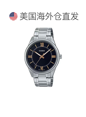 自营Casio Men’s Silver Stainless Steel Watch with Black Dia