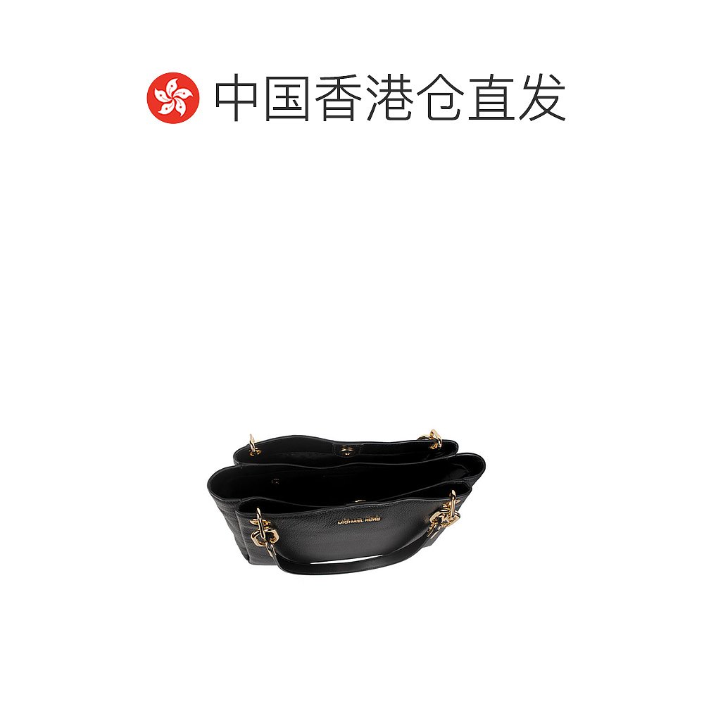 香港直发Michael Kors/MK 女士黑色牛皮革手提单肩包托特包腋下包 - 图1