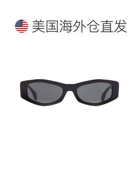 自营Versace Dark Grey Geometric Ladies Sunglasses VE4487 GB1