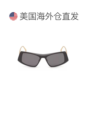 自营sportmaxSport Max SM0010几何太阳镜-金灰色 美国奥莱直发