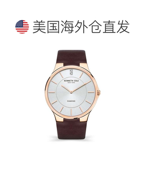 自营Kenneth Cole Men's Classic 44mm Quartz Watch - silver 美