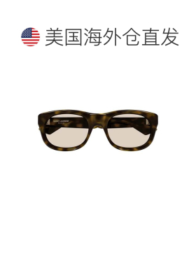 自营saint laurentBold Rectangular Tortoiseshell Sunglasses w