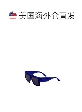 自营 Karl Lagerfeld中性款57mm蓝色太阳镜-哑光电蓝色 美国奥莱