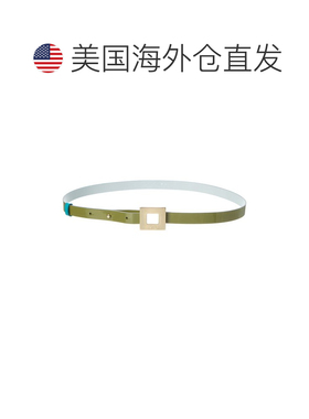 自营Roger Vivier皮革腰带-绿色 美国奥莱直发