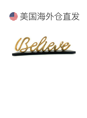 自营vibhsaBelieve Decorative Home Accent（12.5 英寸，乡村金-