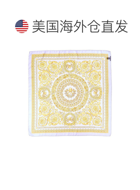 自营versace范思哲巴洛克印花真丝围巾-紫色 美国奥莱直发