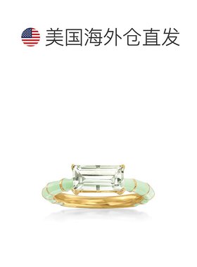 自营Ross-Simons 紫水晶戒指配以 18 克拉金 18 克拉紫色珐琅 -