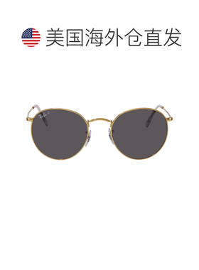 自营ray-banRay Ban Round Metal Polarized Black Unisex Sungla