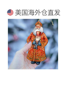 自营2 件套 - 圣诞老人节日胡桃夹子木制圣诞装饰品，G. Debrekht