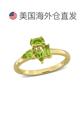 自营Mimi & Max Multi-Gem Cluster Ring Sterling Silver - gree