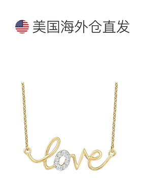 自营pompeii31/10 克拉钻石 Love 吊坠黄金实验室培育女式 18 英