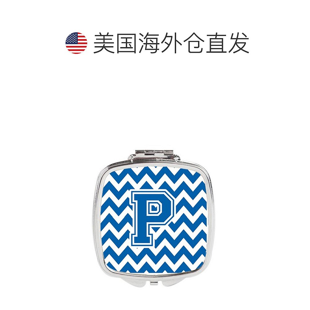 Carolines Treasures CJ1056-PSCM Letter P Chevron Blue & Whit - 图1