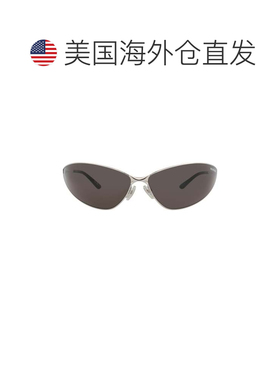自营balenciagaShield-Frame金属太阳眼镜-银色银灰色 美国奥莱直