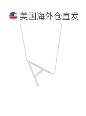 自营max + stone10k实心白色金色大侧面大写字母首字母，带有可延