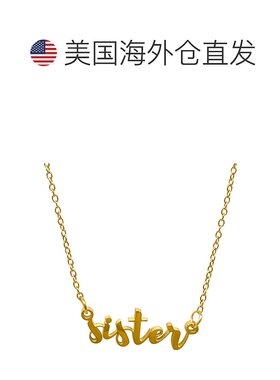 自营 Adornia Cursive Sister 项链 金 - 黄色 美国奥莱直发