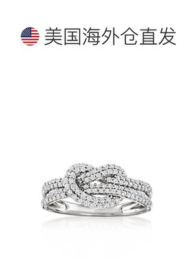 自营Ross-Simons 纯银钻石结戒指 - 白色 美国奥莱直发