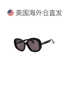 自营Max Mara女士MM0087 55mm太阳镜-黑色 美国奥莱直发