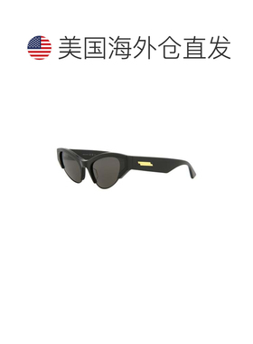 自营Bottega Veneta女士53毫米黑色太阳镜-黑色 美国奥莱直发