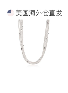 自营Ross-Simons 意大利纯银 5 股串珠网状项链 - 17 英寸 美国奥