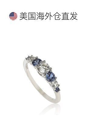 【美国直邮】Suzy Levian女士戒指蓝银色配饰装饰百搭休闲简约时