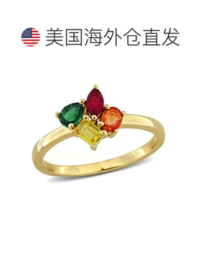 自营Mimi & Max Multi-Gem Cluster Ring Sterling Silver - mult
