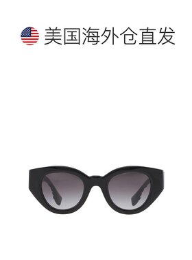 自营Burberry Meadow Grey Gradient Oval Ladies Sunglasses BE4