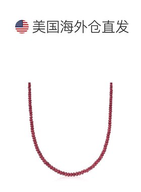 自营Ross-Simons 红宝石珠项链配 925 纯银 18英寸 美国奥莱直发