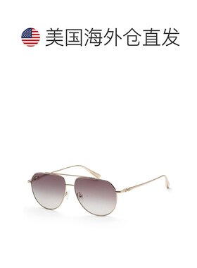 自营 Longchamp女式57毫米金色太阳镜-金色 美国奥莱直发