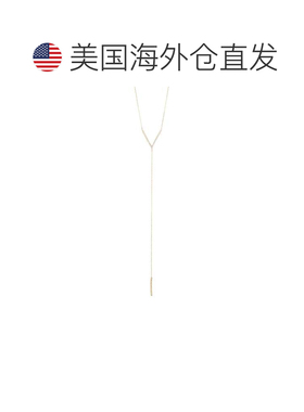 自营adornia14k Gold Plated Crystal Y Lariat Necklace - gold